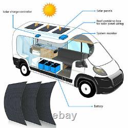130W Watt 12 Volt Flexible Mono Solar Panel Battery Charging For RV Boat Camping