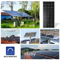 150 Watts Solar Panel Kit 100A 12V Battery with Controller Charger Caravan Boat US