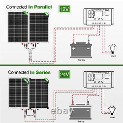 150W 300W 450W 600W watt Mono 12V Solar Panel Battery Charger Home Off Grid RV