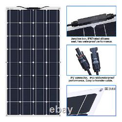 150W Watt Flexible Solar Panel 12V Battery Charger Kit For RV Boat Car Home Roof