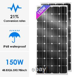 150Watt Monocrystalline Solar Panel Kit 18V Off Grid RV Marine Battery Charger