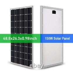 150Watt Monocrystalline Solar Panel Kit 18V Off Grid RV Marine Battery Charger