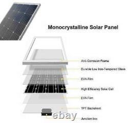 150Watts 18V Solar Panel Monocrystalline Photovoltaic Module for Caravan/Car US