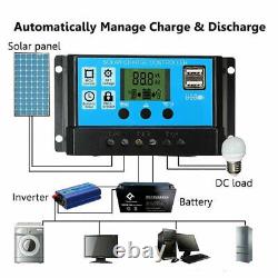 16000W Watts Solar Panel Kit 100A 12V Battery Charger with Controller Caravan Boat