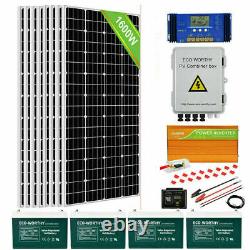 1600W 1200W 800W 600W 400W 200W Watt Solar Panel Kit For Off Grid Home RV Marine