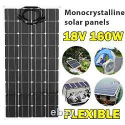 160W Flexible Solar Panel Kit 160 Watt 22V Battery Power Charge For RV car Boat