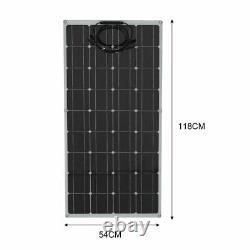 160Watt Solar Panel flexible Photovoltaic Home Roof boat Car 18V battery Charger