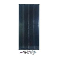 165-watt Monocrystalline Solar Panel for 12-Volt Charging Wiring and Z-Brackets