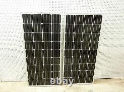 2- 175 Watt 12 Volt Battery Charger Solar Panel Off Grid RV Boat 350 watt total
