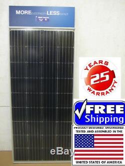 2- 200 +25% Watt 12 Volt Battery Charger Solar Panel Off Grid RV Boat 400+ 25% W