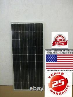 2- 200 Watt 12 Volt Battery Charger Solar Panel Off Grid RV Boat 400 watt total
