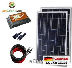 200 Watt 12 Volt Battery Charging Solar Panel Kit 12V 200W RV Boat Off Grid NEW