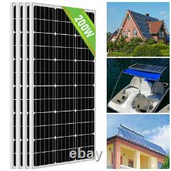 200 Watt 200W Monocrystalline Solar Panel Kit 18V RV Boat Off Grid 23% Transform