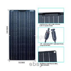 200 Watt Flexible Solar Panel Cell Module Kit For 12V/24V RV Camping Waterproof