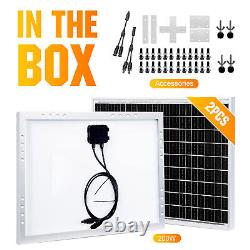 200 Watts 12 Volt/24 Volt Mono Solar Panel Kit With High Efficiency for RV Home