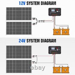 200 Watts 12 Volt/24 Volt Solar Panel Kit with High Efficiency Monocrystalline S