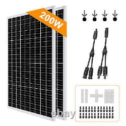 200 Watts Mono Solar Panel Kit With High Efficiency for RV Boat Home Off-Grid