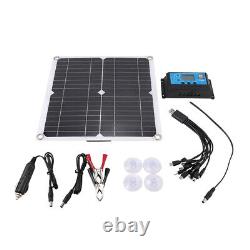 200 Watts Solar Panel Kit 100A 12V/24V Battery Charger With Car Power Inverter