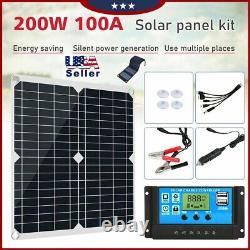 200 Watts Solar Panel Kit 100A 12V Battery Charger with Controller