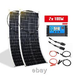 200 Watts Solar Panel Kit 100A 12V Battery Charger with Controller Caravan Boat