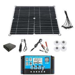 200 Watts Solar Panel Kit 100A 12V Battery Charger with Controller Caravan Boat US