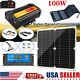 200 Watts Solar Panel Kit 12v 100a Battery Charger Controller + 16000w Inverter