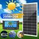 200 Watts Solar Panel Kit Battery Charger With 20a Controller Caravan Boat