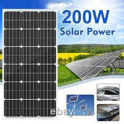 200 Watts Solar Panel Kit Battery Charger With 20A Controller Caravan Boat