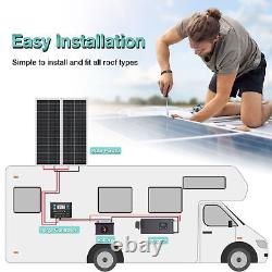 200 watt solar panel 12V Mono solar Battery Charger Home RV Camping Off Grid