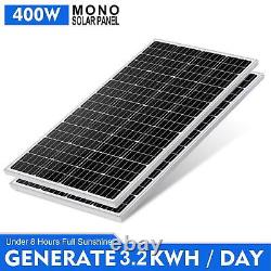 200W 400W 800W 1000W Watts Monocrystalline Solar Panel 12V RV Home Roof Boat US