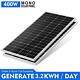 200w 400w 800w 1000w Watts Monocrystalline Solar Panel 12v Rv Home Roof Boat Us