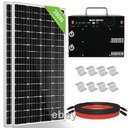 200W 400W Watt complete solar panel kit with solar generator for RV trailer shed