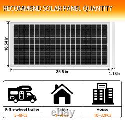 200W Watt 12V Monocrystalline Solar Panel PV Module High Efficiency Off Grid RV