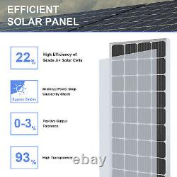 200W Watt Mono Solar Panel 12V Caravan Charge Battery Charge Controller Home RV