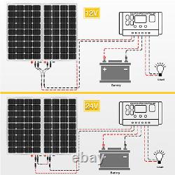 200W Watt Monocrystalline Solar Panel 12V HighEfficiency Off Grid Power RV Home