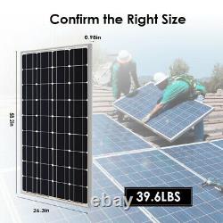 200W Watt Monocrystalline Solar Panel 12V Off-Grid Charge for RV Marine Home