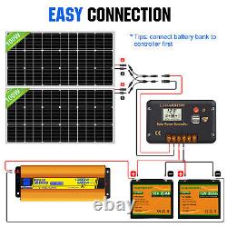 200W Watt Solar Panel Kit with Battery inverter for Home RV Off Grid Bamper Boat