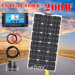 200W Watt Solar Panel Mono 12V/24 Volt for Off Grid RV Boat Battery Charge