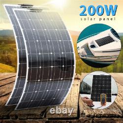 200W Watt Solar Panel Mono 18V Volt for Off Grid RV Camping Boat Home Garden Bat