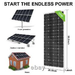 200W Watts 12 V Solar Panel Battery Charge for 12V RV Boat Home Car Off Grid kit