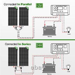 200Watt Mono Solar Panel 12V Battery Charging RV Home Off-Grid Boat Power Carava