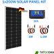200watt Mono Solar Panel Kits 12v Power Rv Home Marine Battery Charge Controller