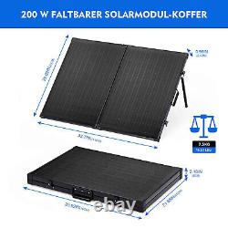 200Watt Monocrystalline Solar Panel 12V Portable Solar Camping RV Car Home Boat