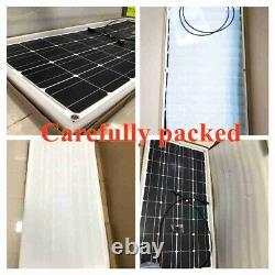 200Watt Solar Panel kit 2x100W Flexible Solar Home Outdoor RV Car Boat Charging