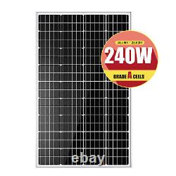 240 Watt Solar Panels 12 Volt Mono PV Module Power Charger Home RV Marine Farm