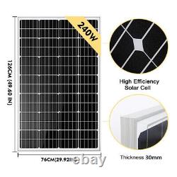 240 Watts Solar Panel 12V Monocrystalline PV Module For Caravan Boat RV Car Home