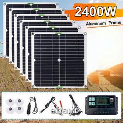 2400W Solar Panel Watt Monocrystalline PV Power 12V For Home RV Marine Car Kits
