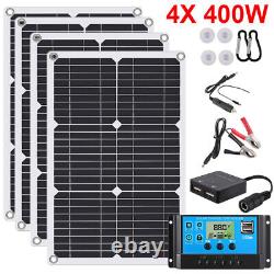 2400Watts Solar Panel Kit 12V Battery Charger 100A Controller RV Home Off-Grid