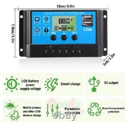 2400Watts Solar Panel Kit 12V Battery Charger 100A Controller RV Home Off-Grid