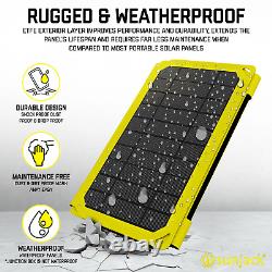 25 Watt Foldable ETFE Monocrystalline Solar Panel Charger & 2x 10K mAh Batteries